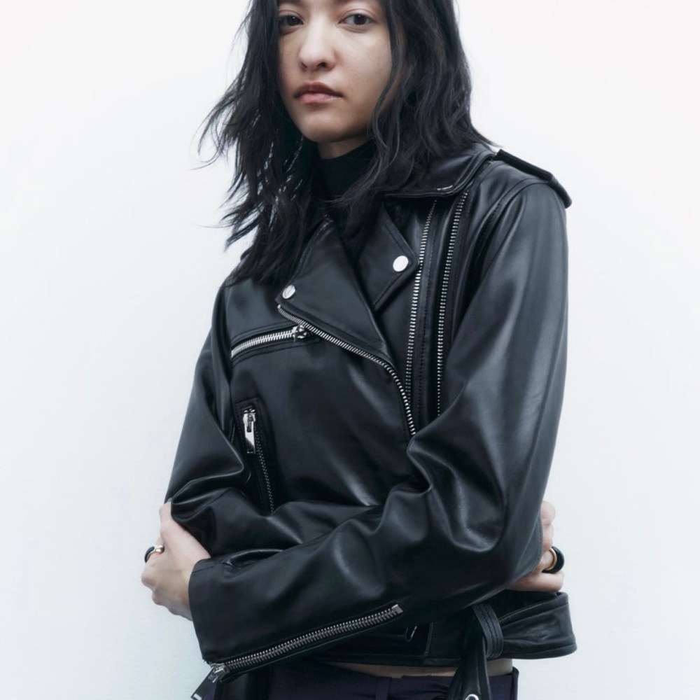 Zara | REAL Leather Jacket | NEW WITHOUT TAG - Picture 6 of 12